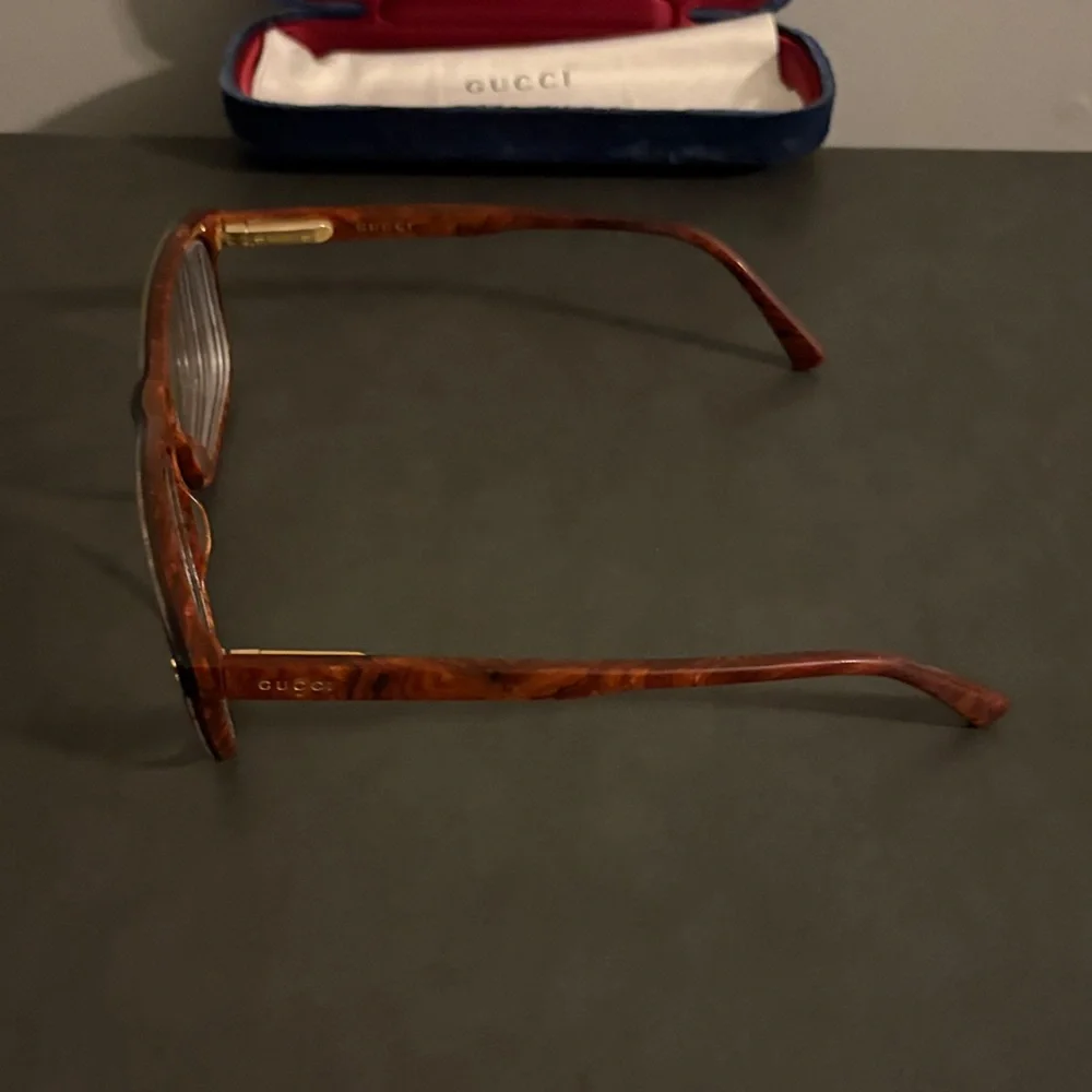 Gucci Dark Brown Designer Frames - unisex (AUTHENTIC) gently used prescription. - Picture 2 of 9